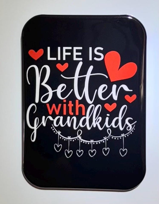 Life is Better with Grandkids Fridge Magnet for Grandma and Grandpa