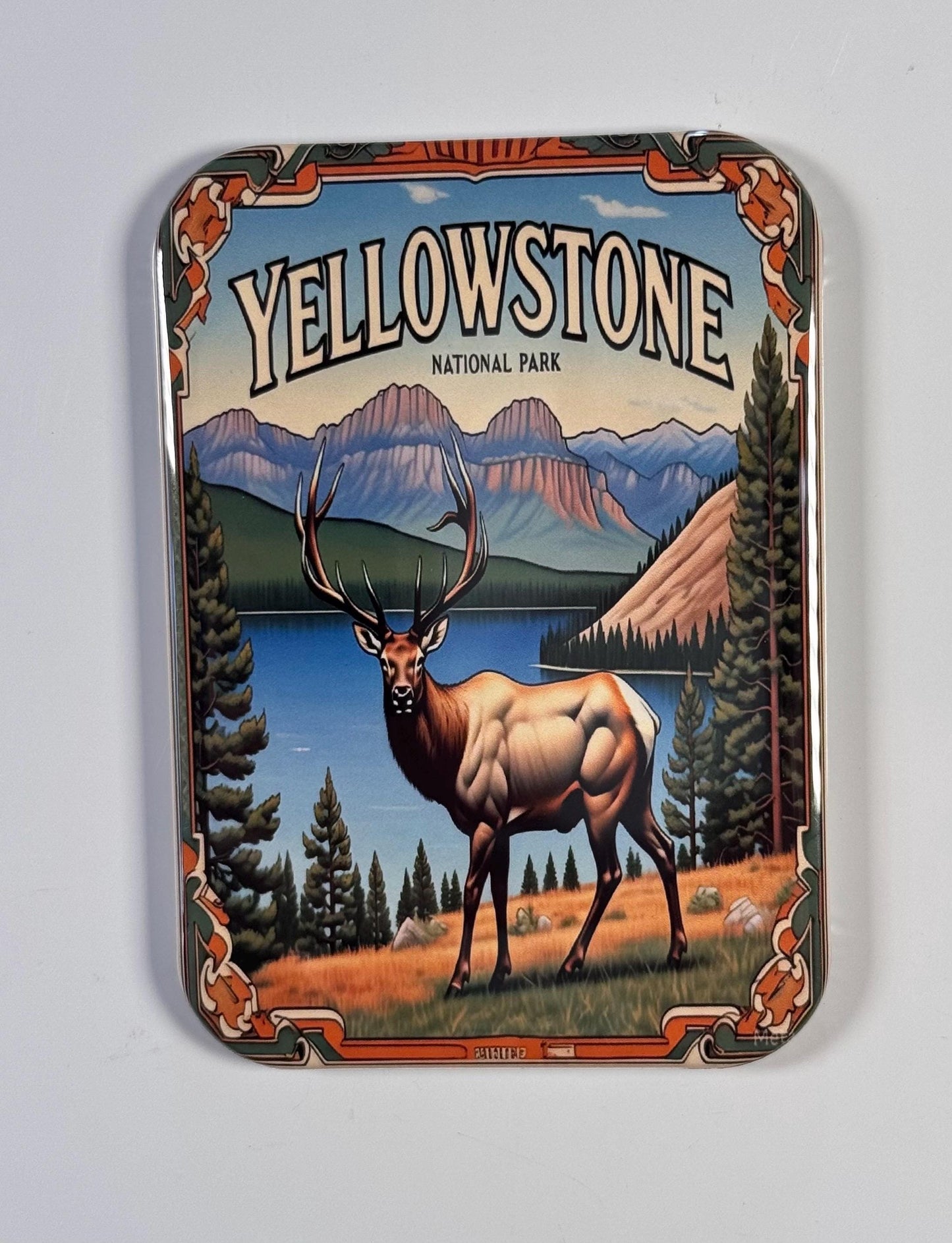 Crater Lake, Great Smoky Mountains, Glacier, and Yellowstone National Parks Fridge Magnets