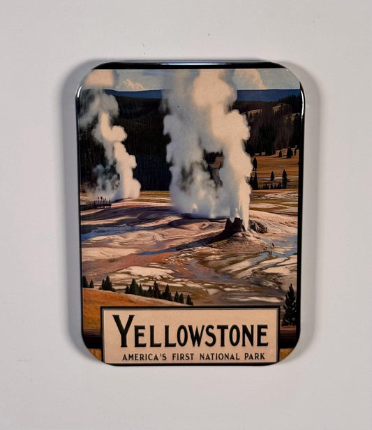 Crater Lake, Great Smoky Mountains, Glacier, and Yellowstone National Parks Fridge Magnets