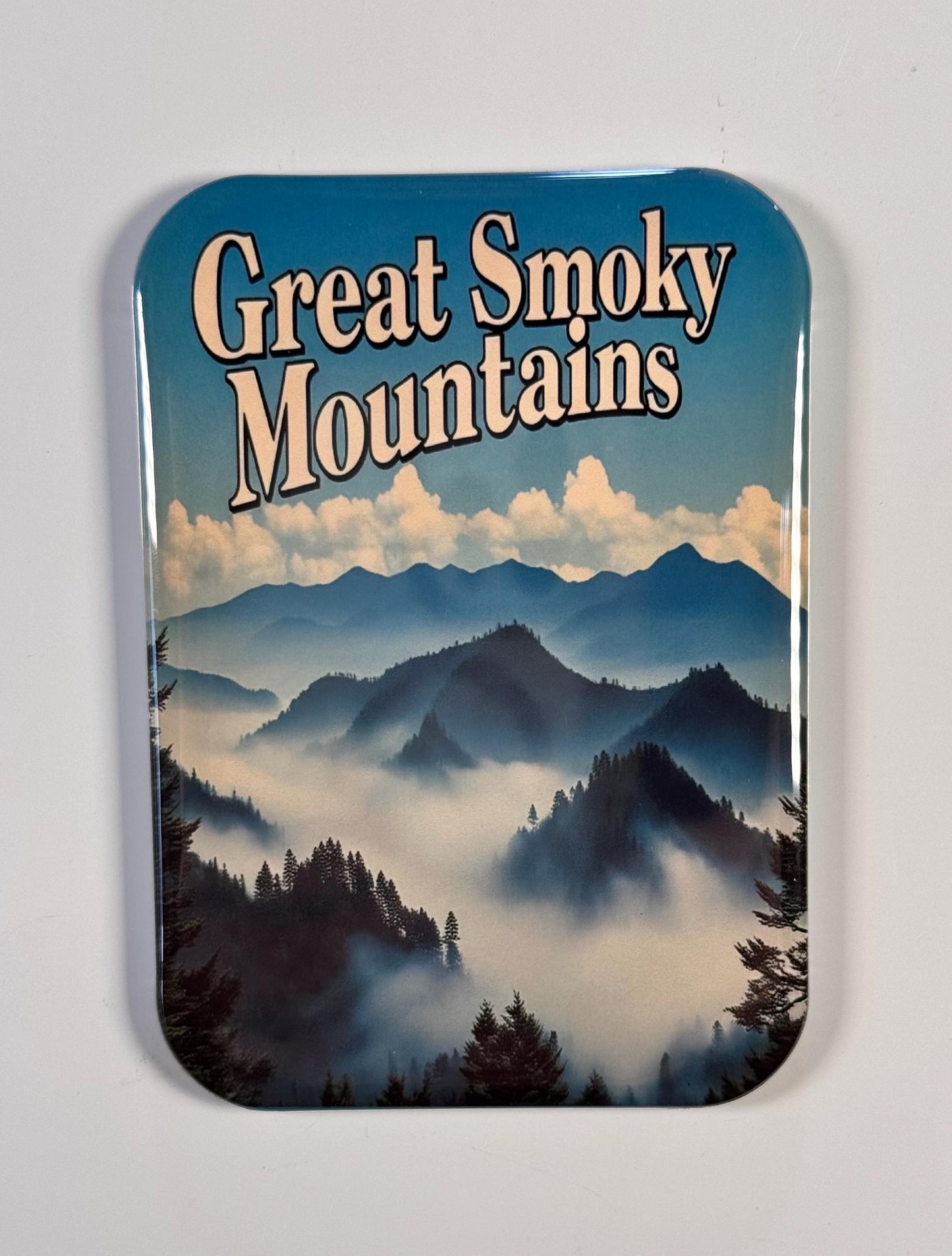 Crater Lake, Great Smoky Mountains, Glacier, and Yellowstone National Parks Fridge Magnets